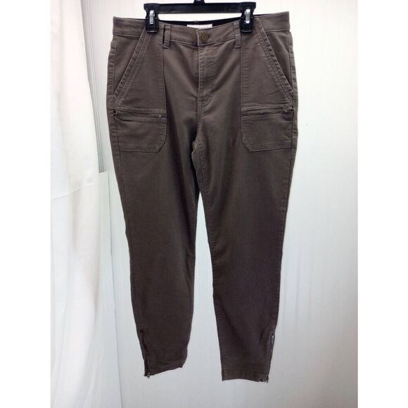 Knox Rose dark brown, mid rise, stretch cargo, pants, jeggings .Size 12 - Picture 8 of 10
